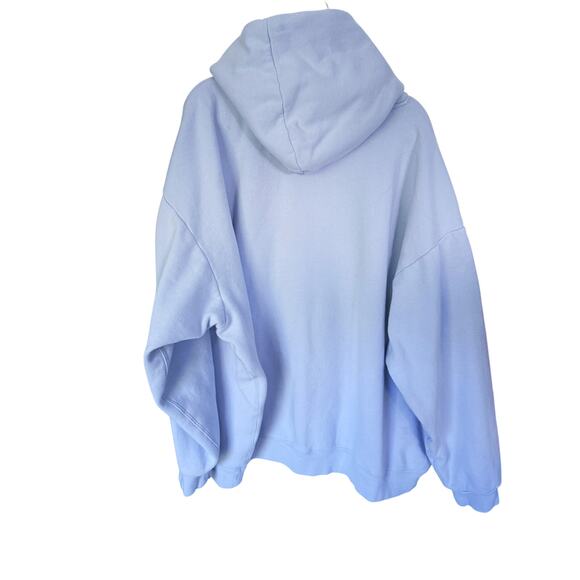 SKIMS Boyfriend Fleece Hoodie Sweatshirt 3X Oversized Cozy Zen Blue Cozy Lounge - Picture 5 of 7